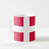 Mok met de vlag van Denemarken (Voorkant links)