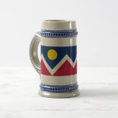 Mok met de vlag van Denver, Colorado State - USA (Voorkant links)