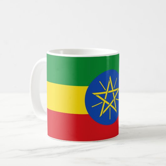Mok met de vlag van Ethiopië (Voorkant links)