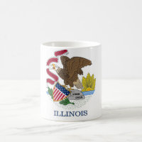 Mok met de vlag van Illinois State - Verenigde Sta