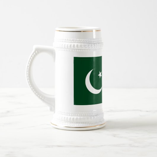Mok met de vlag van Pakistan (Links)