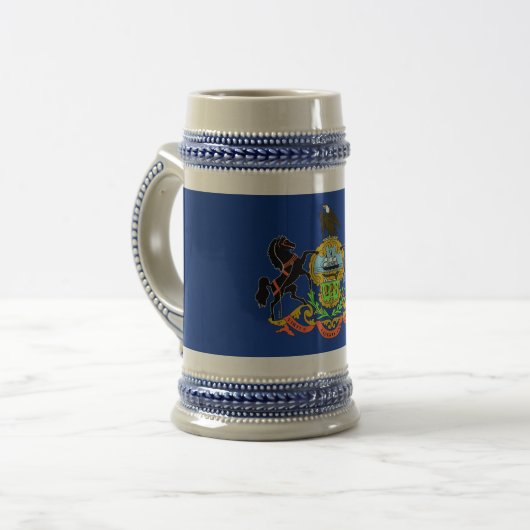 Mok met de vlag van Pennsylvania State - VS (Voorkant links)