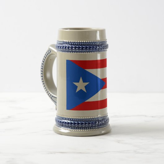 Mok met de vlag van Puerto Rico - Verenigde Staten (Voorkant links)