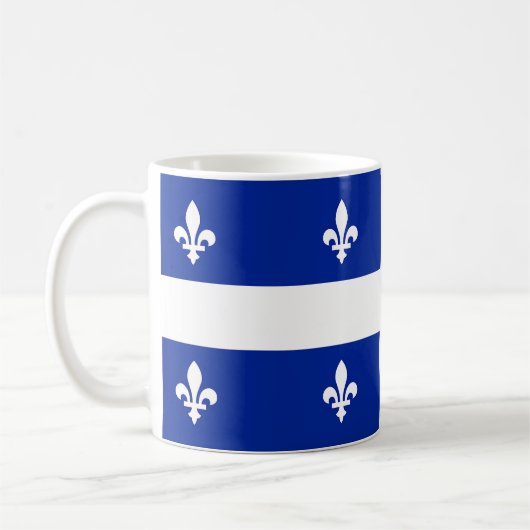 Mok met de vlag van Quebec, Canada (Links)