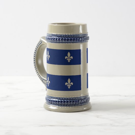 Mok met de vlag van Quebec, Canada (Voorkant links)