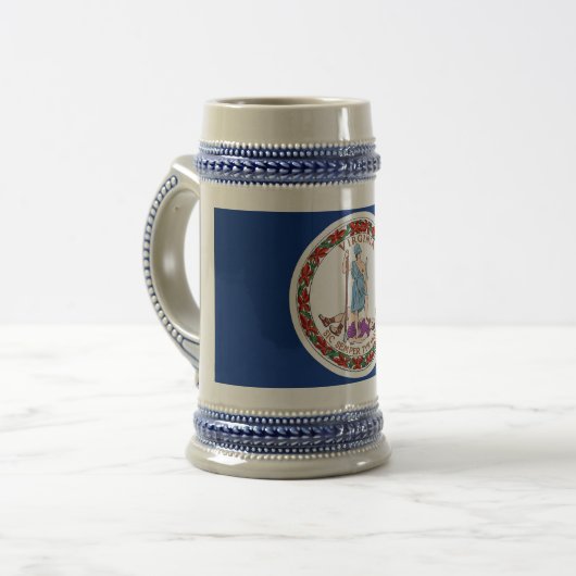 Mok met de vlag van Virginia State - Verenigde Sta (Voorkant links)