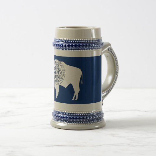 Mok met de vlag van Wyoming - USA (Voorkant rechts)