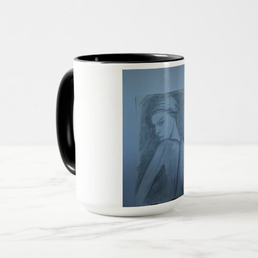 Mok met de Zoonkolion-schets (Voorkant links)