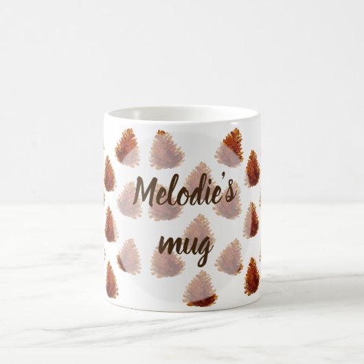 Mok met dennenappels patroon (Center)