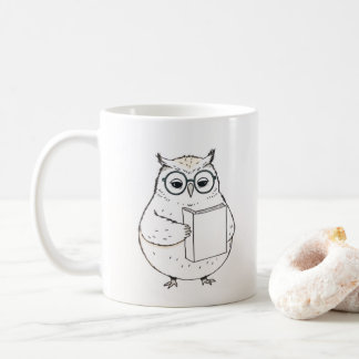 Mok met dikke uil-bibliothecaris - Grappig cadeau