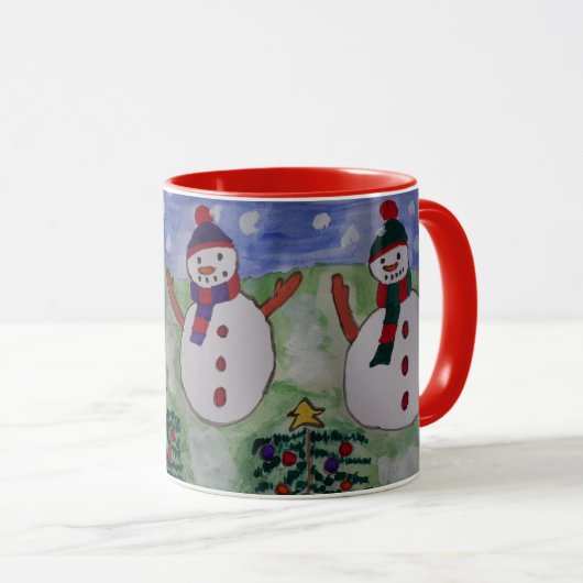 Mok met drie kerstmannen (Voorkant rechts)