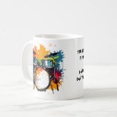 Mok met drum en quote (Voorkant links)