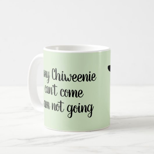 Mok met dubbele zijkanten met silhouette (Voorkant links)