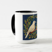 Mok met duiven op olijftak (Voorkant links)