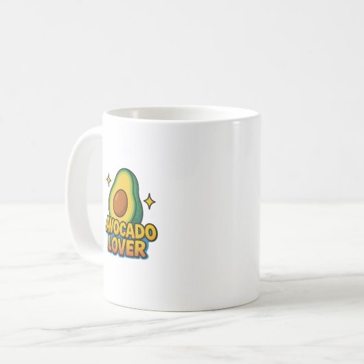 Mok met een afbeelding van een avocado en de ins (Voorkant links)