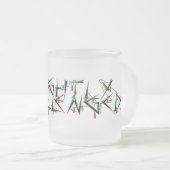 Mok met een beetje uitgedaagd kerstlicht (Voorkant rechts)