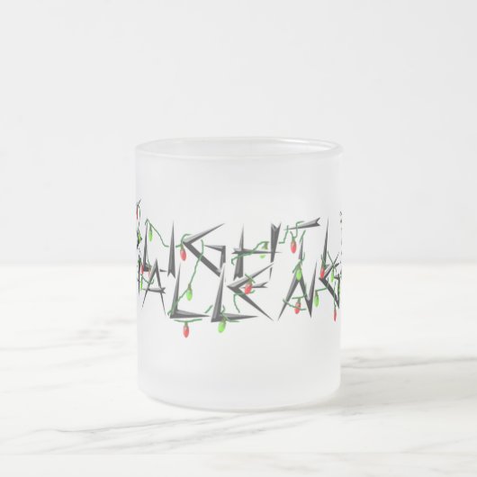 Mok met een beetje uitgedaagd kerstlicht (Center)