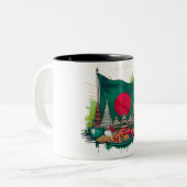 Mok met een Bengaals thema met iconische symbolen (Voorkant links)