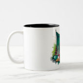 Mok met een Bengaals thema met iconische symbolen (Links)