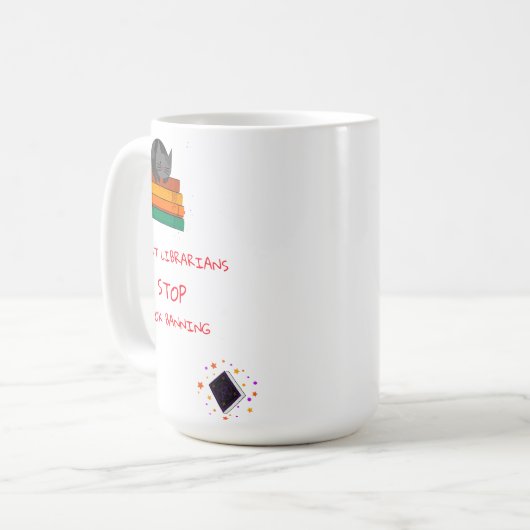 Mok met een boodschap ter bescherming van de Libra (Voorkant links)