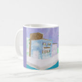 Mok met een Caraïbisch Village Scene (Voorkant links)