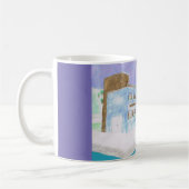 Mok met een Caraïbisch Village Scene (Links)