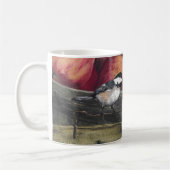 Mok met een cichorei op een korf appels (Links)