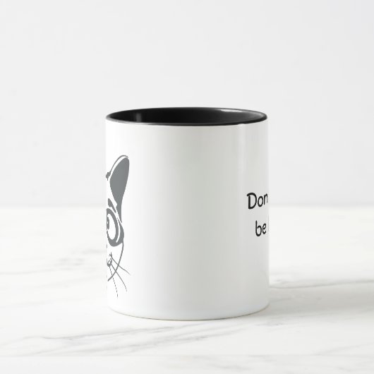 Mok met een coole verkanting en tekst! (Midden)