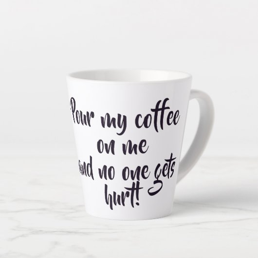 mok met een grappig opschrift (Rechterhoek)