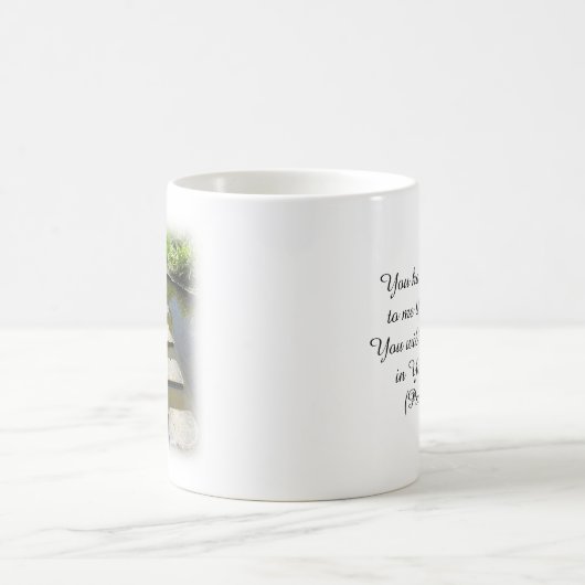 Mok met een pad en een Bijbelversum (Psalm 16:11) (Center)