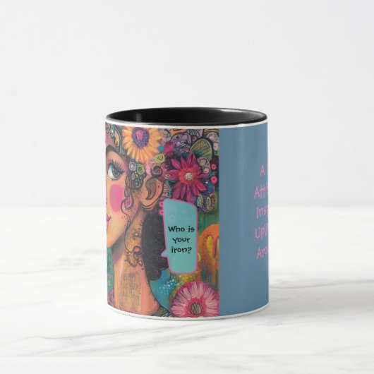 Mok met een positief bijbelvers uit Spreuken 27:17 (Midden)