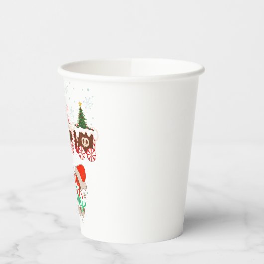 Mok met een prettige kerstSnoep Papieren Bekers (Links)
