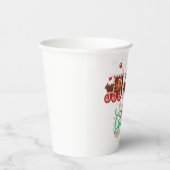 Mok met een prettige kerstSnoep Papieren Bekers (Rechts)