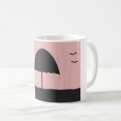 Mok met een Silhouetted Umbrella (Voorkant rechts)