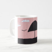 Mok met een Silhouetted Umbrella (Voorkant links)