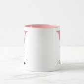 Mok met eigen bloeminitialen naam Moederdag cadeau (Midden)