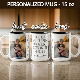 Mok met eigen foto & tekst, cadeau voor haar & hem