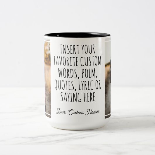 Mok met eigen foto & tekst, Cadeau voor haar & hem (Center)