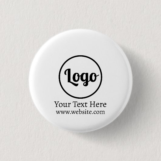 Mok met eigen logo ronde button 3,2 cm (Voorkant)