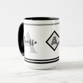Mok met eigen naam en initiaal als cadeau (Voorkant links)