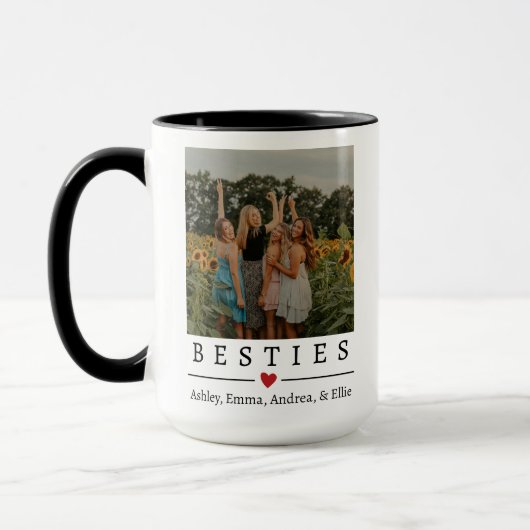 Mok met eigen naam & foto voor vrienden, cadeau vo (Links)