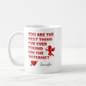 Mok met eigen naam | Grappig cadeau voor online da (Links)