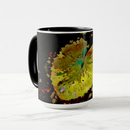 Mok met Enhanced Water Lily Pod Leaf (Voorkant links)