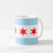 Mok met Flag of Chicago - Verenigde Staten (Voorkant rechts)