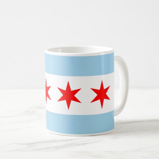 Mok met Flag of Chicago - Verenigde Staten (Voorkant rechts)