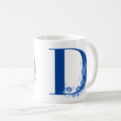 Mok met Floral Monogram D (Voorkant rechts)