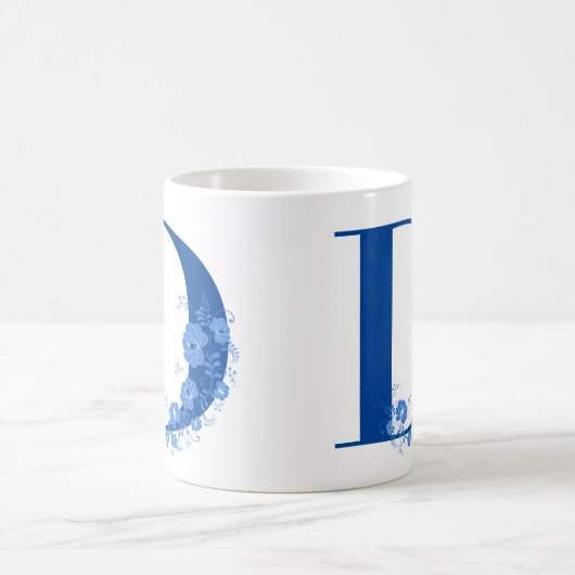 Mok met Floral Monogram D (Center)