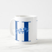 Mok met Floral Monogram H (Voorkant links)