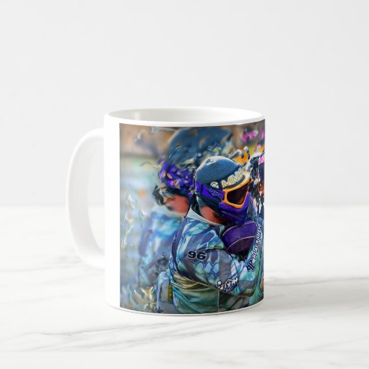 Mok met gebitte koffie SR2 (Voorkant links)