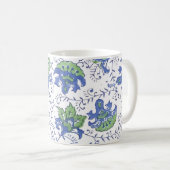 Mok met geblokte print bloemen (Voorkant rechts)